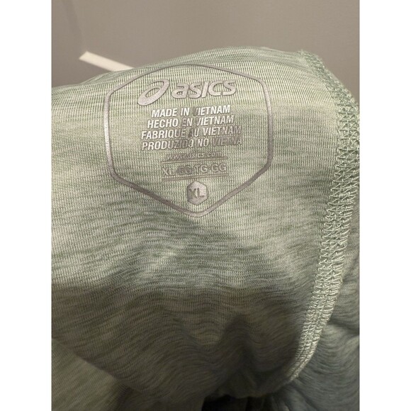 Asics Shorts Womens XL Green Running Activewear 2 in 1 Elastic Waist Lined Woven - Picture 5 of 6